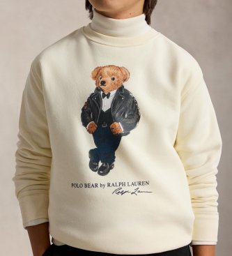 Polo Ralph Lauren Felpa con Polo Bear beige