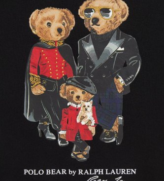 Polo Ralph Lauren Felpa con famiglia di Polo Bears nero