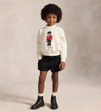 Polo Ralph Lauren Felpa quadrata con Polo Bear beige