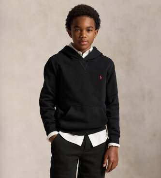 Polo Ralph Lauren Felpa con cappuccio in pile nero