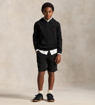 Polo Ralph Lauren Felpa con cappuccio in pile nero
