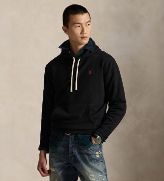 Polo Ralph Lauren Black Hooded Fleece Sweatshirt