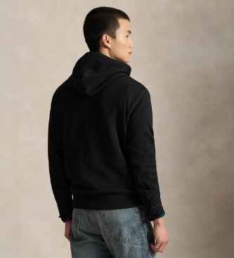 Polo Ralph Lauren Black Hooded Fleece Sweatshirt