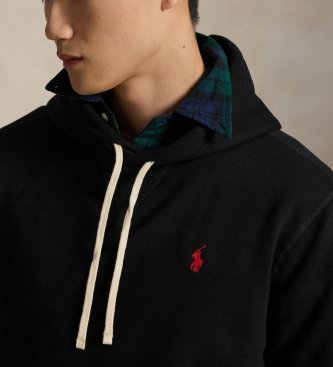 Polo Ralph Lauren Black Hooded Fleece Sweatshirt