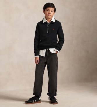 Polo Ralph Lauren Sweat en molleton avec col noir