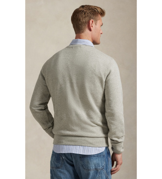 Polo Ralph Lauren Camisola de l� com urso Polo cinzento