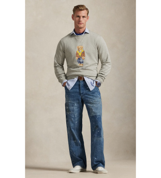 Polo Ralph Lauren Camisola de l� com urso Polo cinzento
