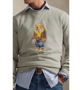Polo Ralph Lauren Camisola de l� com urso Polo cinzento