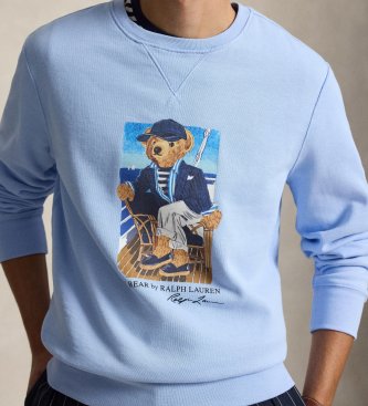 Polo Ralph Lauren Sudadera de felpa con Polo Bear azul