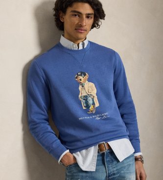 Polo Ralph Lauren Sweat en molleton avec Polo Bear bleu