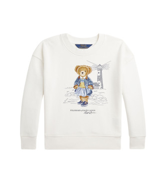 Polo Ralph Lauren Felpa in peluche con Polo Bear bianco