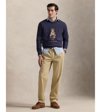 Polo Ralph Lauren Fleecetrja med marinbl Bear Polo