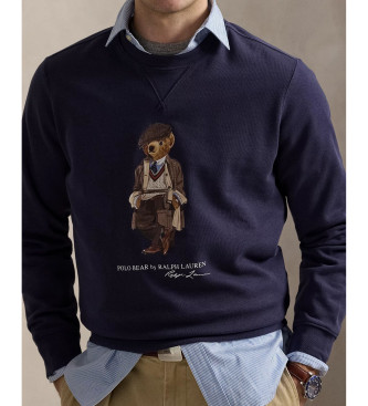 Polo Ralph Lauren Fleecetrja med marinbl Bear Polo