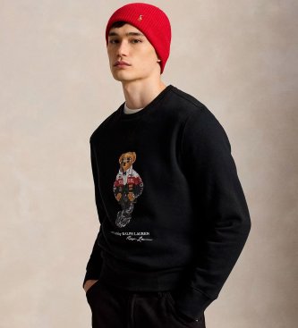 Polo Ralph Lauren Felpa con cappuccio con Polo Bear nero