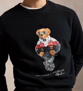 Polo Ralph Lauren Felpa con cappuccio con Polo Bear nero