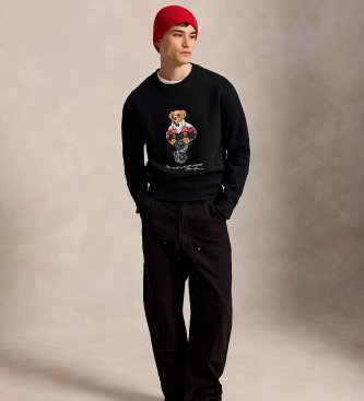 Polo Ralph Lauren Felpa con cappuccio con Polo Bear nero