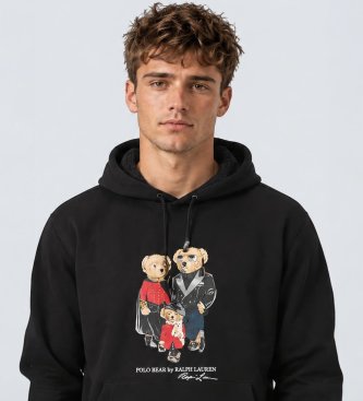Polo Ralph Lauren Sweat en molleton avec Polo Bears noir