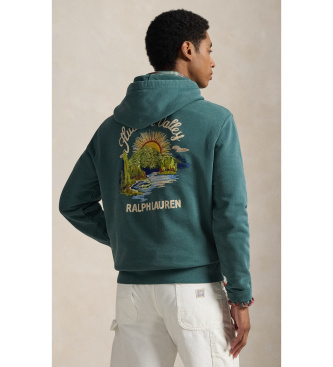 Polo Ralph Lauren Zelena frotirna jopa iz flisa