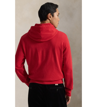 Polo Ralph Lauren R�d sweatshirt i frott� med h�tte