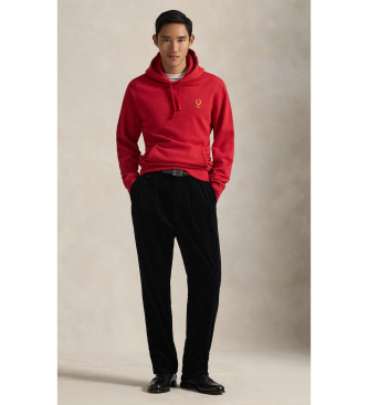 Polo Ralph Lauren R�d sweatshirt i frott� med h�tte