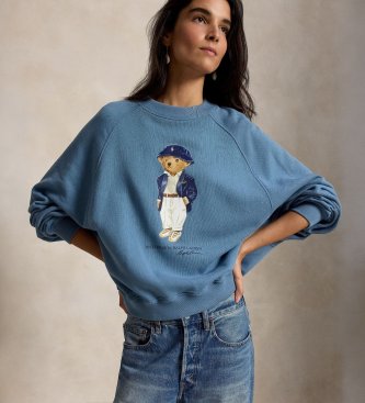 Polo Ralph Lauren Lightweight fleece sweatshirt with blue Polo Bear