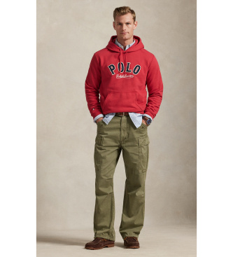 Polo Ralph Lauren Mikina iz flisa RL z rdečim logotipom