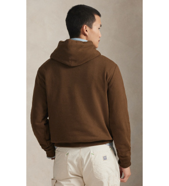 Polo Ralph Lauren Mikina iz flisa RL z rjavim logotipom
