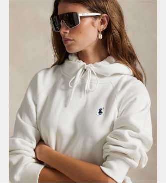 Polo Ralph Lauren Shrunken Fit fleece sweatshirt white