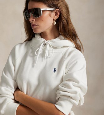 Polo Ralph Lauren Shrunken Fit fleecetröja vit