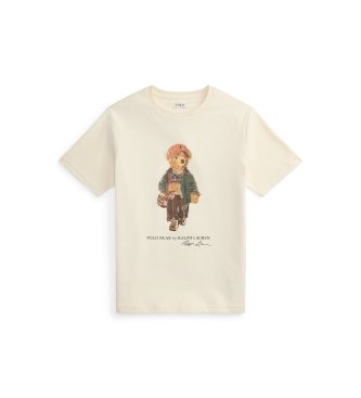 Polo Ralph Lauren Camiseta de algodón con Polo Bear beige