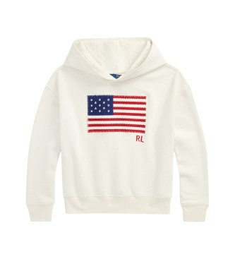 Polo Ralph Lauren Bluza z dzianiny frotte z kapturem w kolorze złamanej bieli