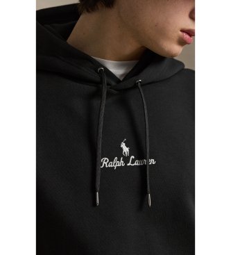 Polo Ralph Lauren Sweat à capuche en double tricot, noir