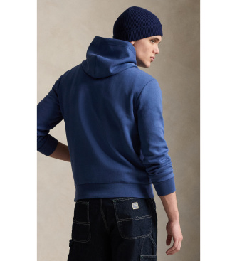 Polo Ralph Lauren Dvojna pletena jopa s kapuco iz mornarske barve