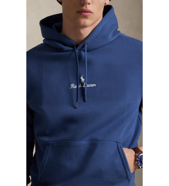Polo Ralph Lauren Dvojna pletena jopa s kapuco iz mornarske barve