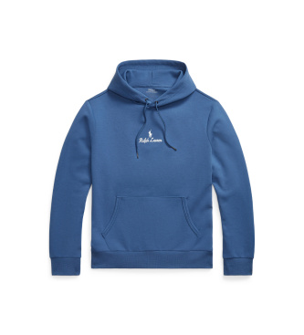 Polo Ralph Lauren Dvojna pletena jopa s kapuco iz mornarske barve