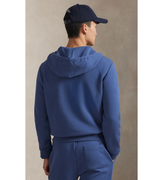 Polo Ralph Lauren Dobbeltstrikket sweatshirt med marinebl� lynl�s