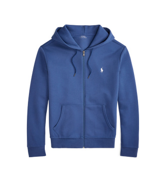 Polo Ralph Lauren Dobbeltstrikket sweatshirt med marinebl� lynl�s