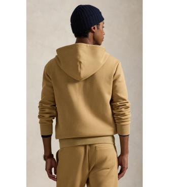 Polo Ralph Lauren Dobbeltstrikket sweatshirt med beige lynl�s
