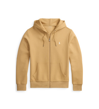 Polo Ralph Lauren Dobbeltstrikket sweatshirt med beige lynl�s