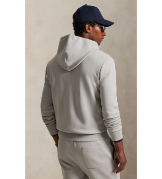 Polo Ralph Lauren Camisola de malha dupla com fecho de correr cinzento