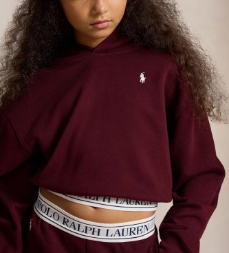 Polo Ralph Lauren Sweat à capuche en molleton avec logo rouge