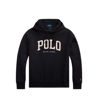 Polo Ralph Lauren Bluza polarowa z kapturem i logo, czarna