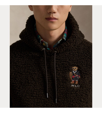 Polo Ralph Lauren Felpa in pile con orso Polo marrone