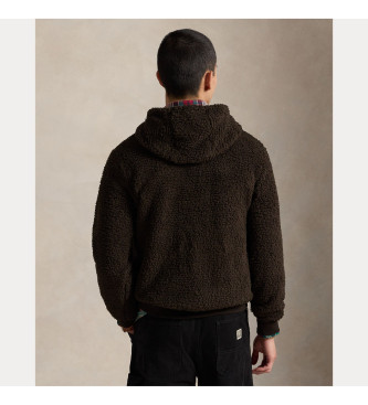 Polo Ralph Lauren Felpa in pile con orso Polo marrone