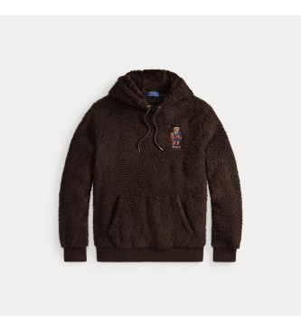 Polo Ralph Lauren Felpa in pile con orso Polo marrone