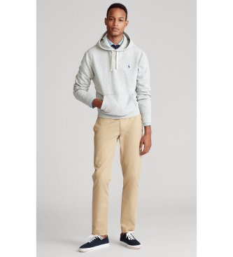 Polo Ralph Lauren RL grå fleecetröja med huva och huva