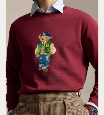 Polo Ralph Lauren Seasonal Bear Sweatshirt maroon