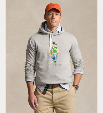 Polo Ralph Lauren Sweat  capuche Seasonal Bear gris