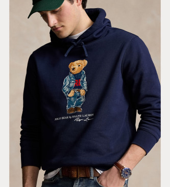 Polo Ralph Lauren Felpa con cappuccio stagionale dell'orso blu scuro