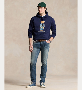 Polo Ralph Lauren Felpa con cappuccio stagionale dell'orso blu scuro